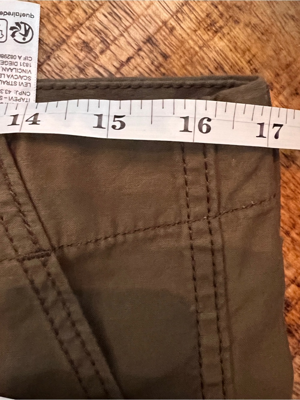 Levi’s Ribcage Straight Olive Green Utility Pants High Rise Size 32 - Picture 7 of 9